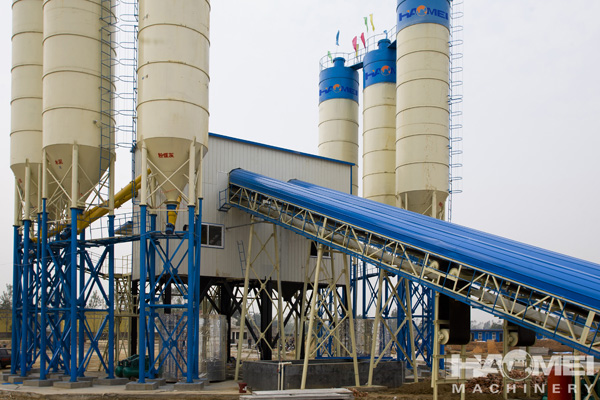 HZS120 ready mix concrete batching plant